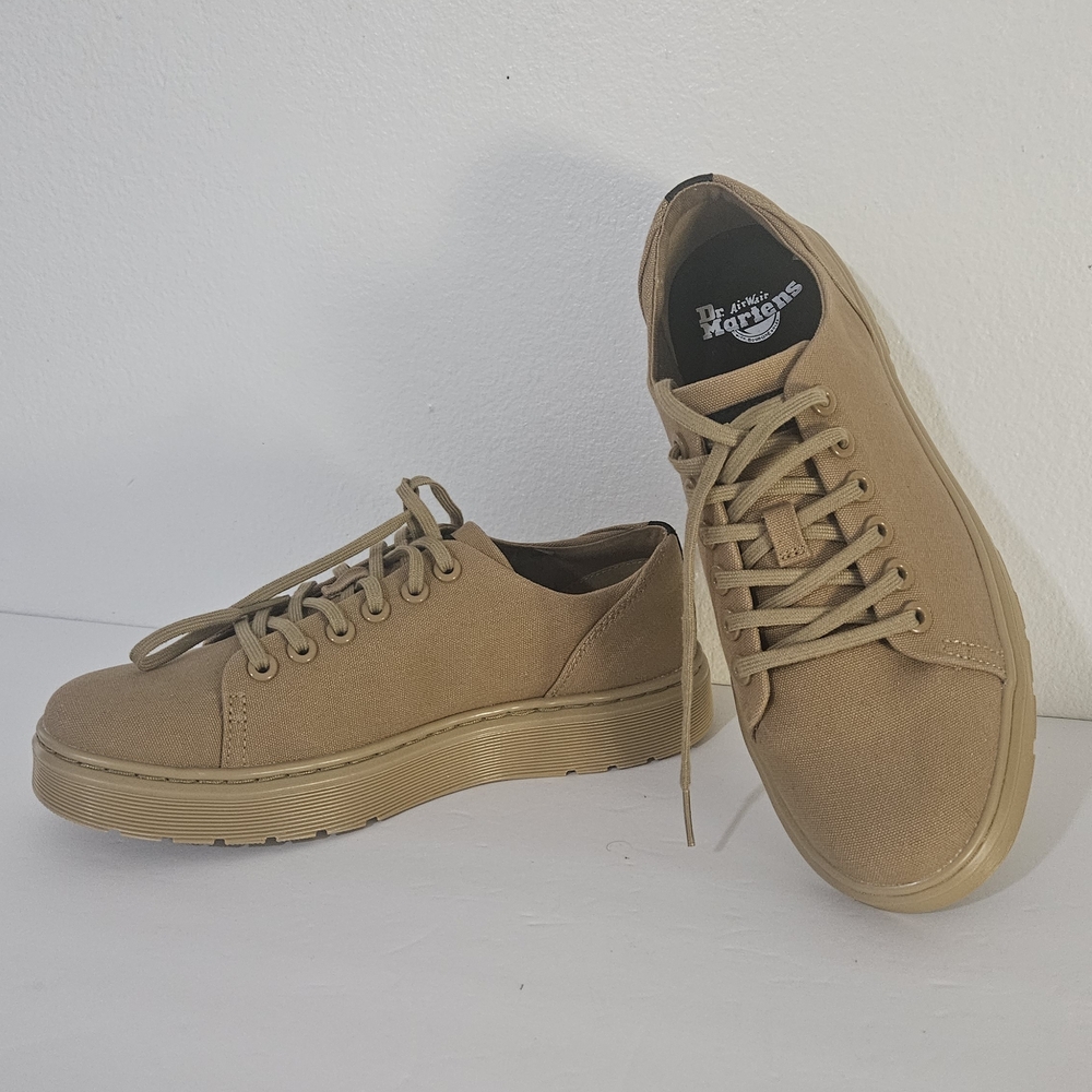 Dr. Martens Dante Canvas Muted Savannah Tan casual Sneakers Men's 7 Women's 8 39
